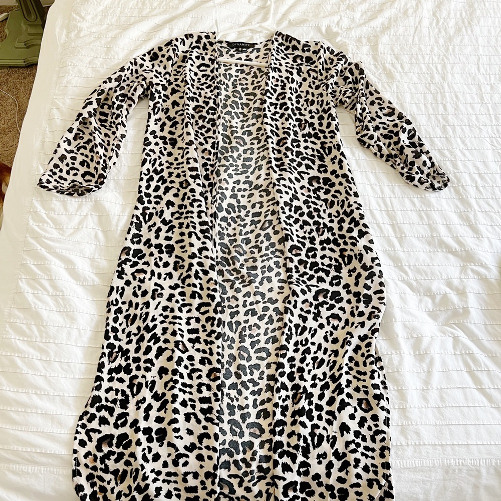 Dynamite Leopard Print Cardigan